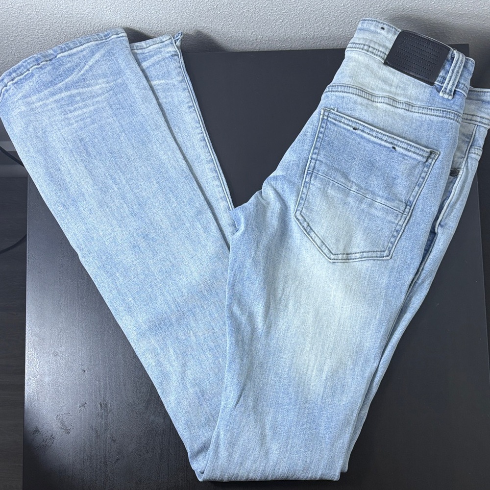 Men's Light Blue Straight Jeans